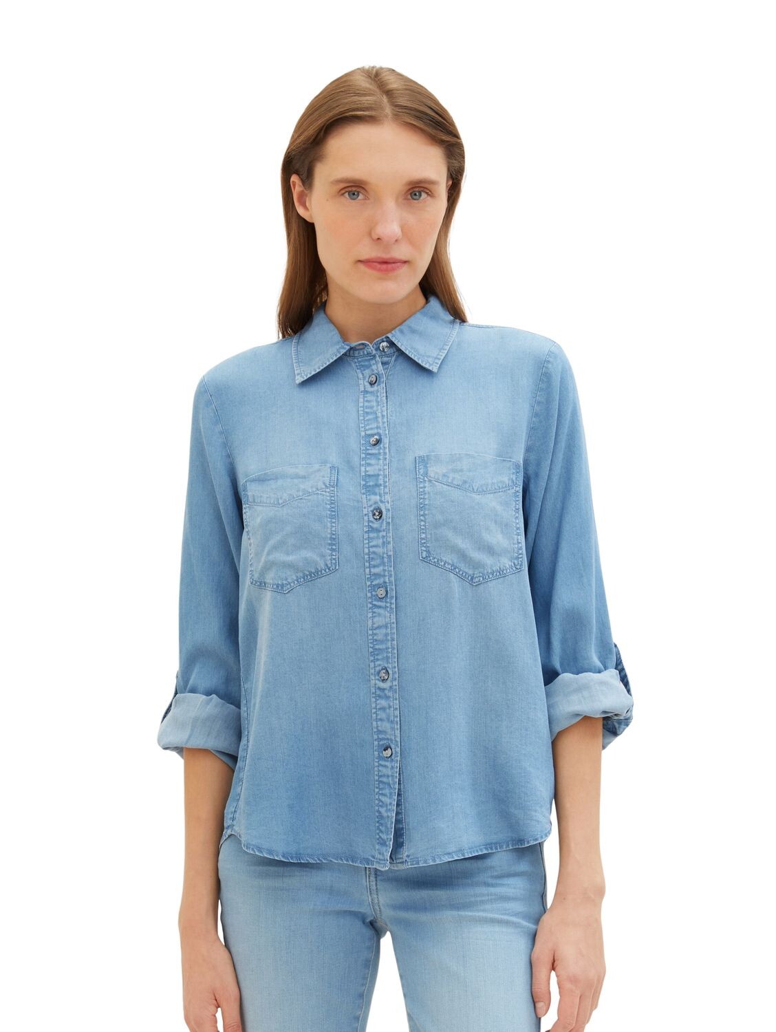 

Блуза Tom Tailor DENIM LOOK, синий