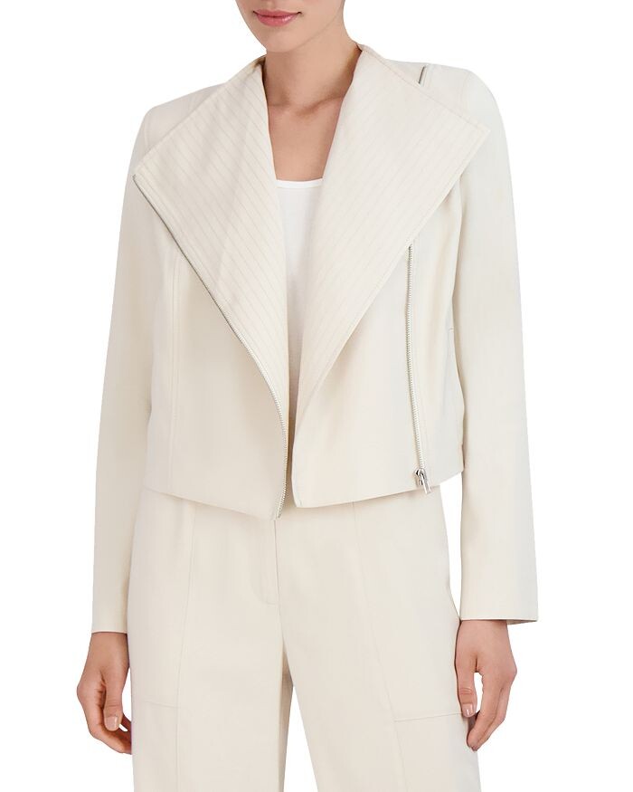 

Двубортная байкерская куртка BCBGMAXAZRIA, Белый