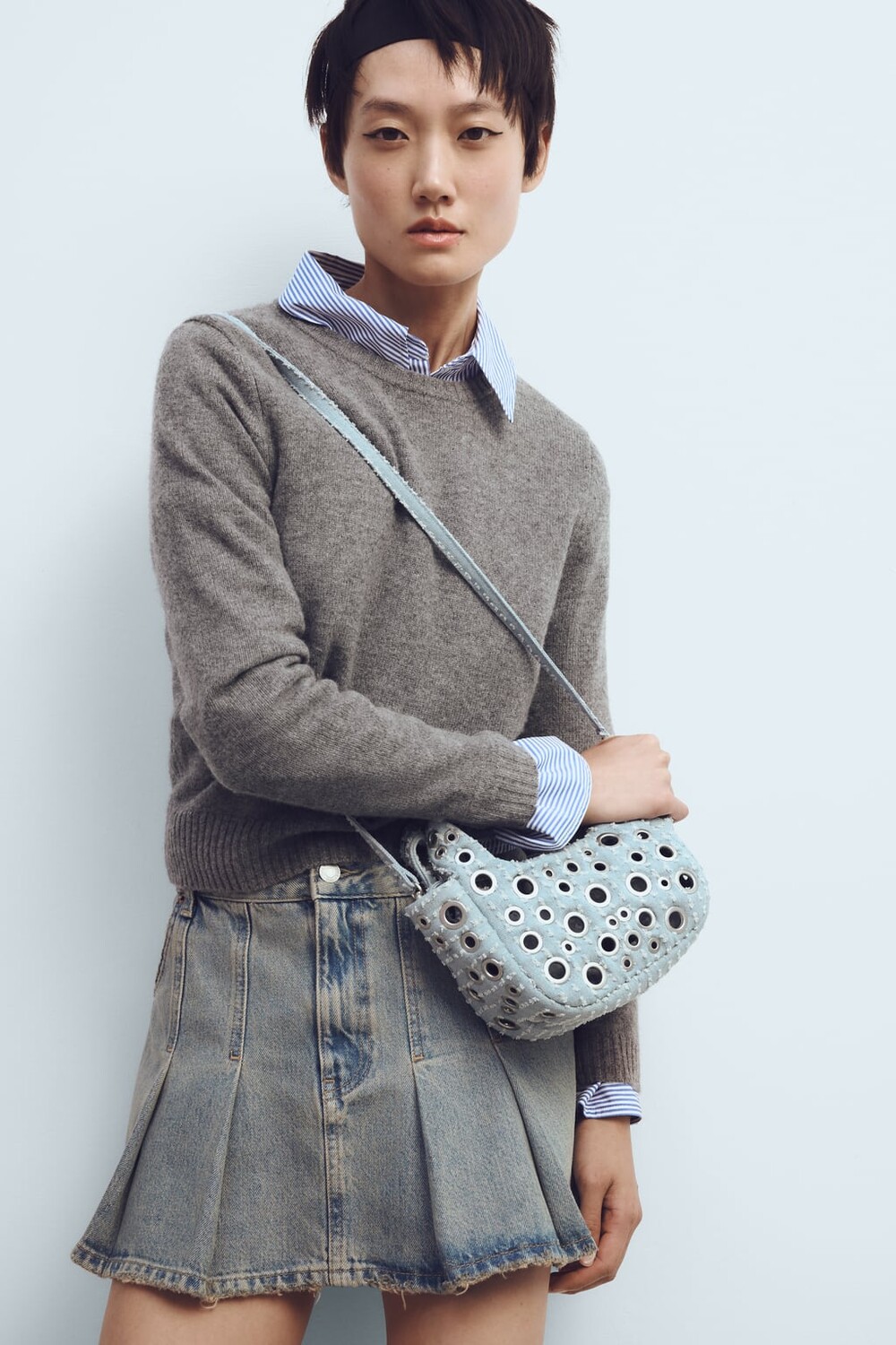 

Городская сумка с прокладками ZARA, синий