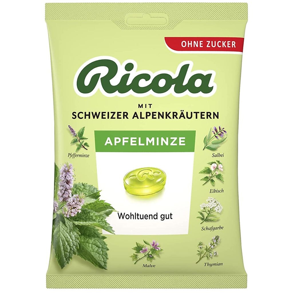 

Конфеты Ricola яблочно-мятные швейцарские без сахара, свежие и фруктовые 75г Mega-Paradies