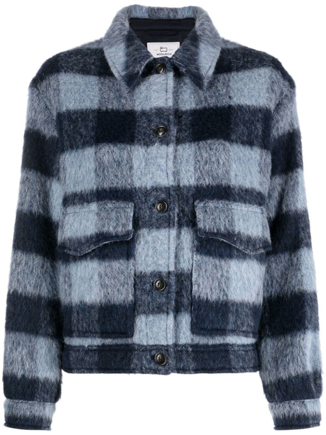 

Woolrich шерстяной пиджак с бахромой, синий