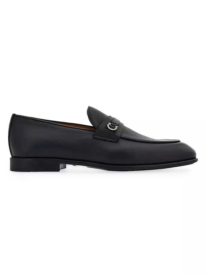 

Кожаные лоферы Desio Ferragamo, цвет nero new biscotto