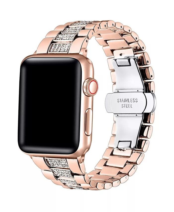 

Женский ремешок Kristina из нержавеющей стали розового золота для Apple Watch, размер: 42 мм, 44 мм, 45 мм, 49 мм Posh Tech, золото