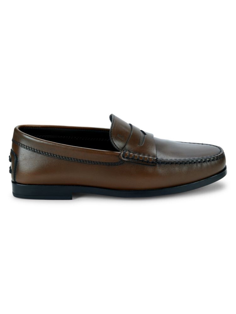 

Кожаные пенни-лоферы Tod'S, коричневый