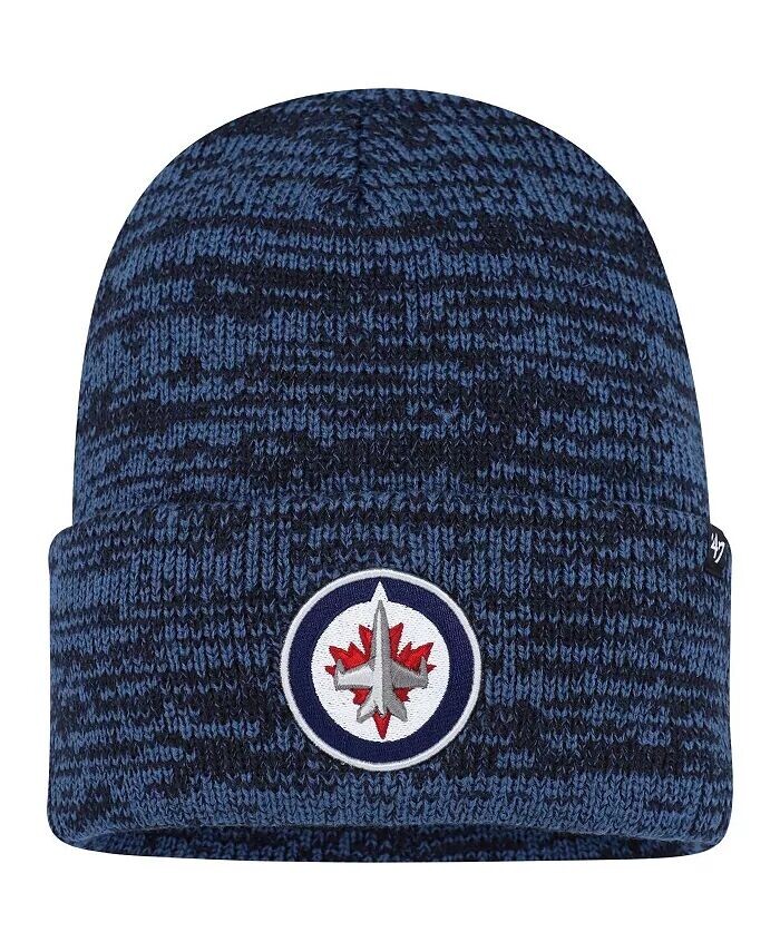 

Мужская темно-синяя вязаная шапка с манжетами Winnipeg Jets Brain Freeze '47 Brand, синий