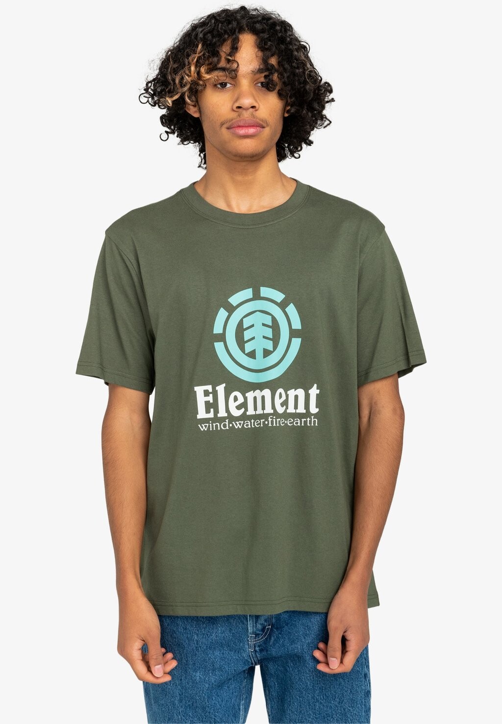 

Футболка с принтом Element, зеленый меланж