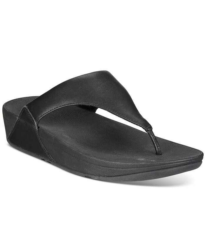 

Женские кожаные сандалии Lulu с ремешками на носке FitFlop, черный