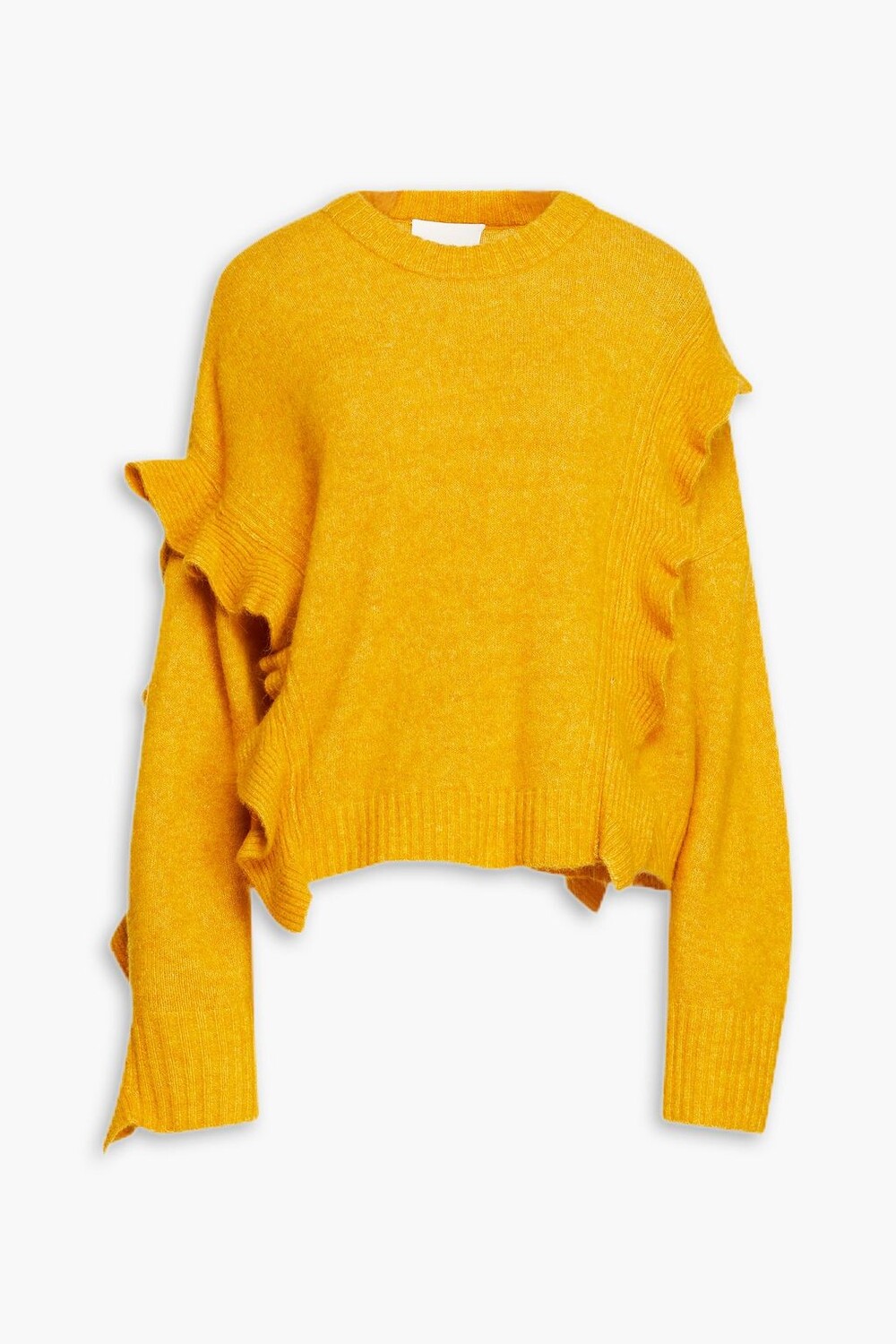 

Трикотажный свитер с оборками и начесом 3.1 PHILLIP LIM, бархатцы, Желтый
