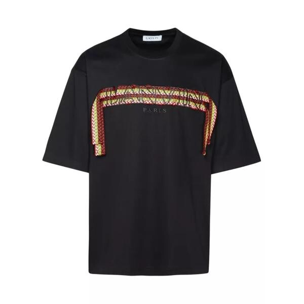 

Футболка black cotton t-shirt Lanvin, черный