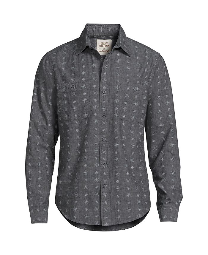 цена Мужская легкая рабочая рубашка традиционного кроя Blake Shelton x Lands' End, мультиколор