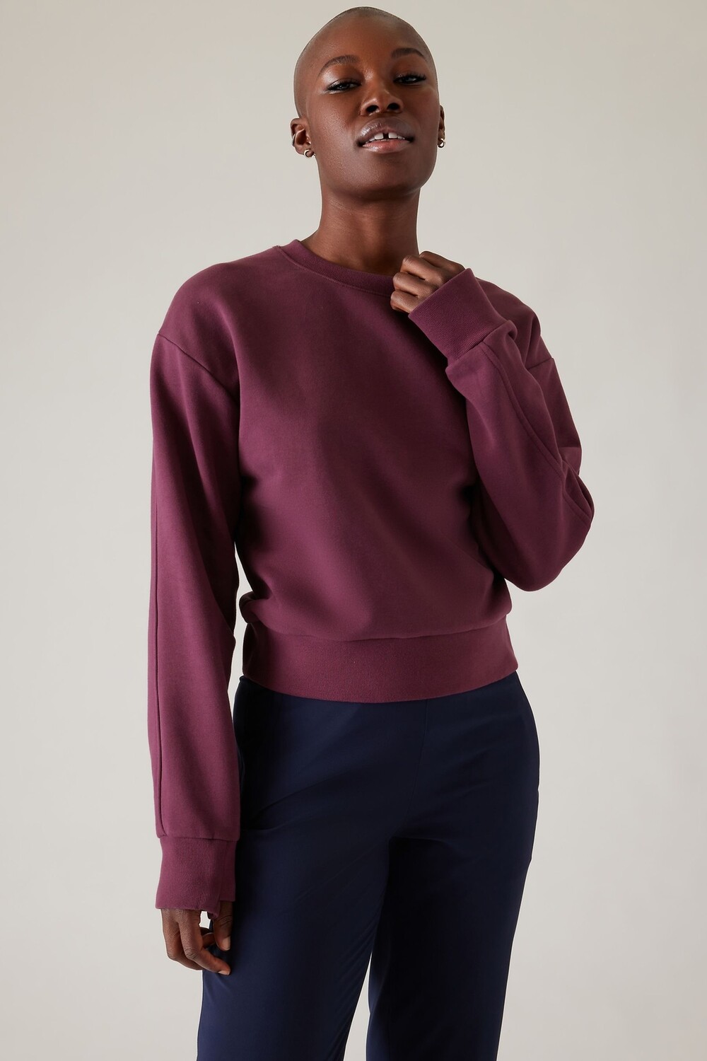

Толстовка Retroplush Revive с круглым вырезом Athleta, фиолетовый