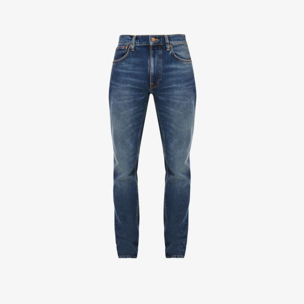 Lean Dean зауженные джинсы из эластичного денима со средней посадкой Nudie Jeans, синий