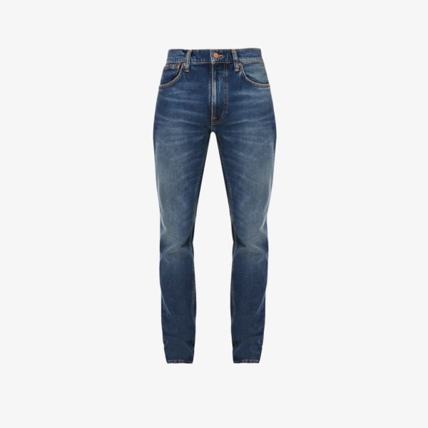 

Lean Dean зауженные джинсы из эластичного денима со средней посадкой Nudie Jeans, синий