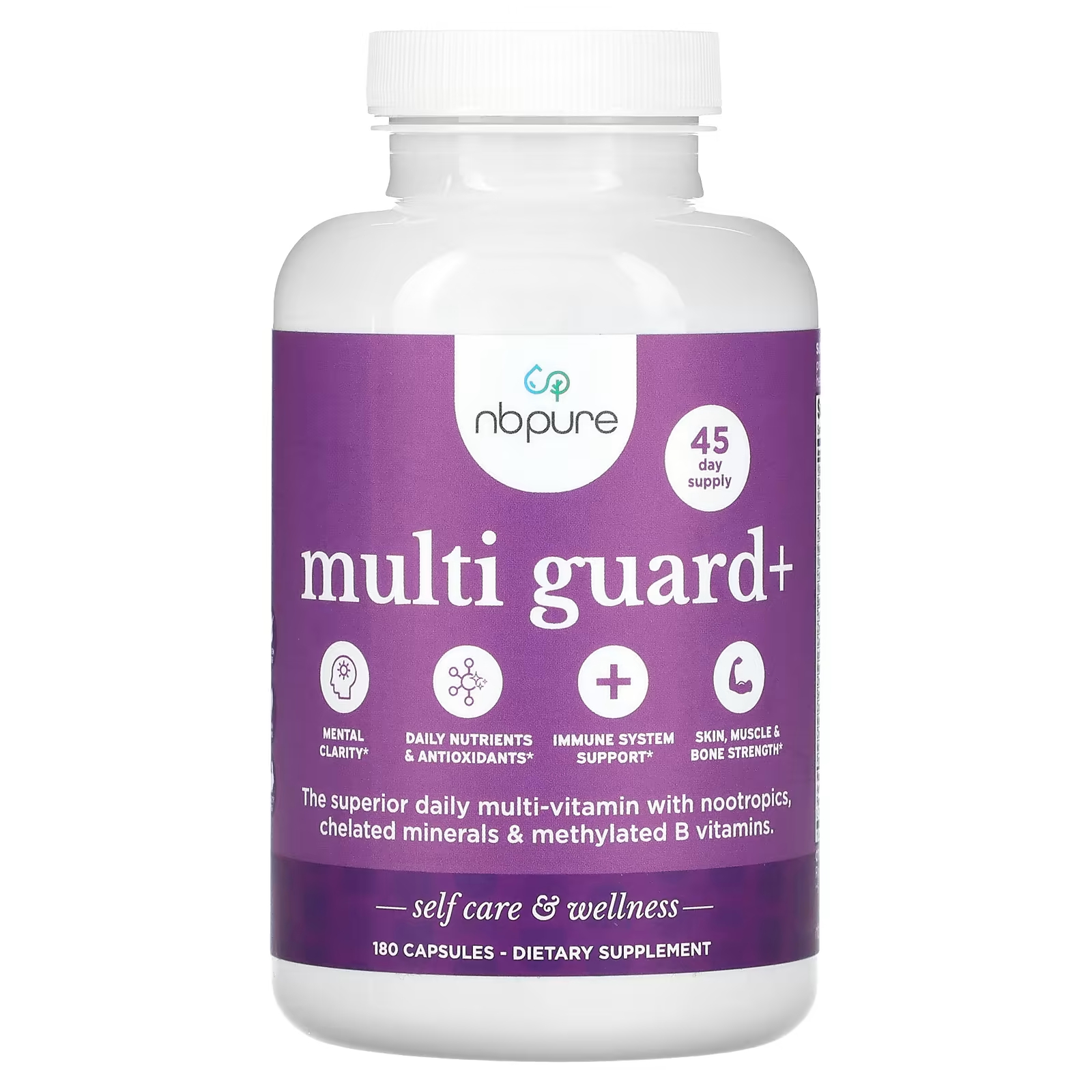 цена Мультивитамины NB Pure Multi Guard+ ежедневная формула, 180 капсул