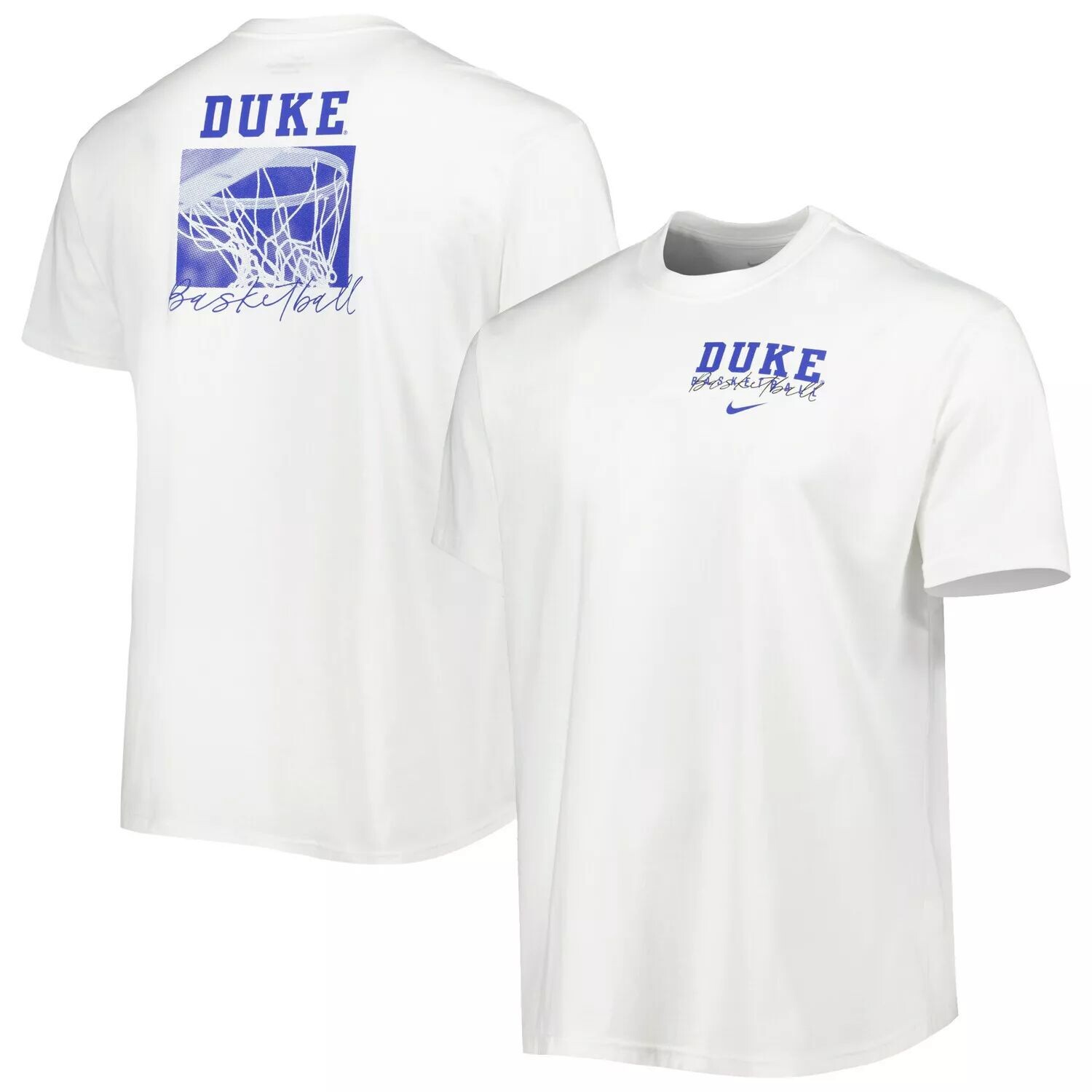 

Мужская белая футболка Duke Blue Devils Basketball Movement Max90 Nike, Белый