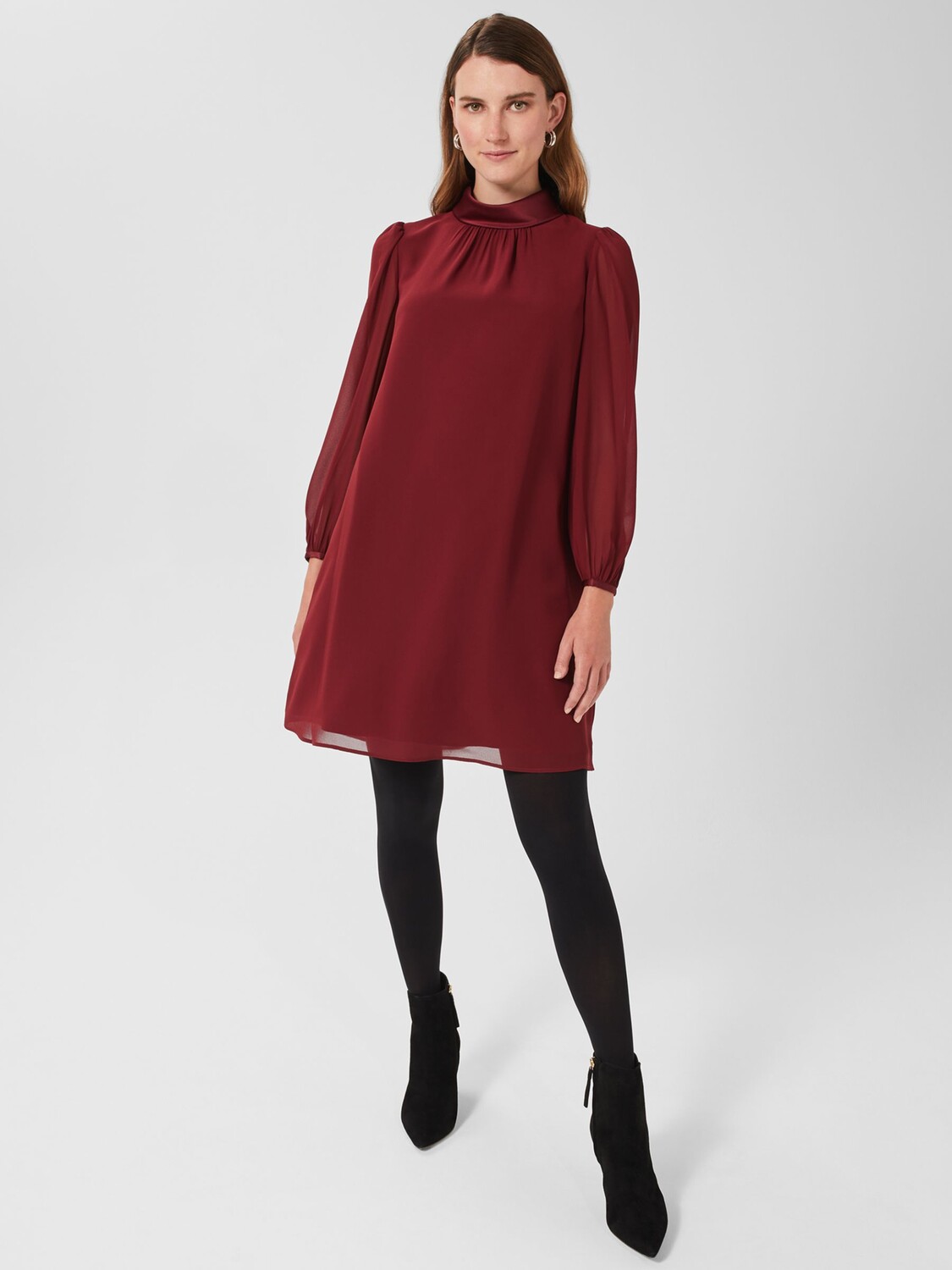 

Свободное платье Hobbs Ciara, темно-красное