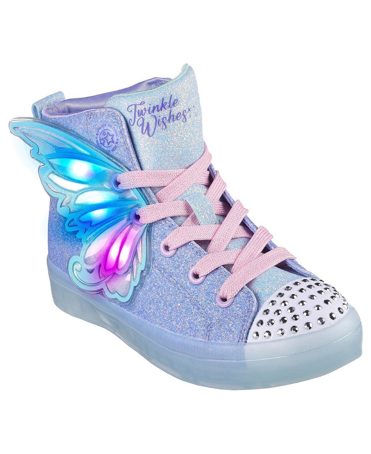 Высокие повседневные кроссовки Twinkle Wishes Twinkle Wishes Twi-Lites 2.0  с подсветкой для маленьких девочек от Finish Line Skechers – купить с  доставкой из-за рубежа через платформу «CDEK.Shopping»