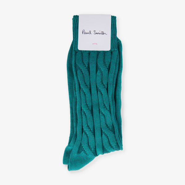 

Носки flynn косой вязки из смесового хлопка Paul Smith, зеленый