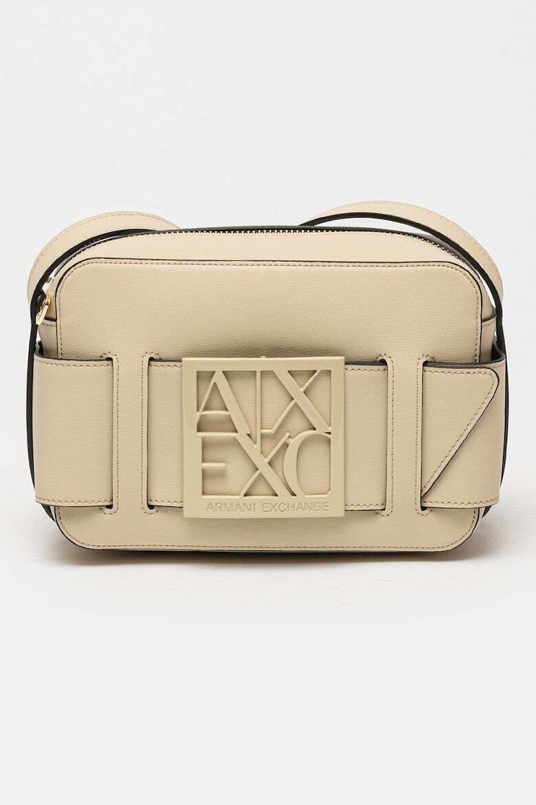 

Сумка из экокожи с логотипом Armani Exchange, бежевый