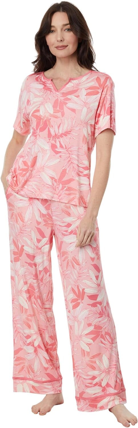 

Укороченная пижама с короткими рукавами Tommy Bahama, цвет Pink Floral