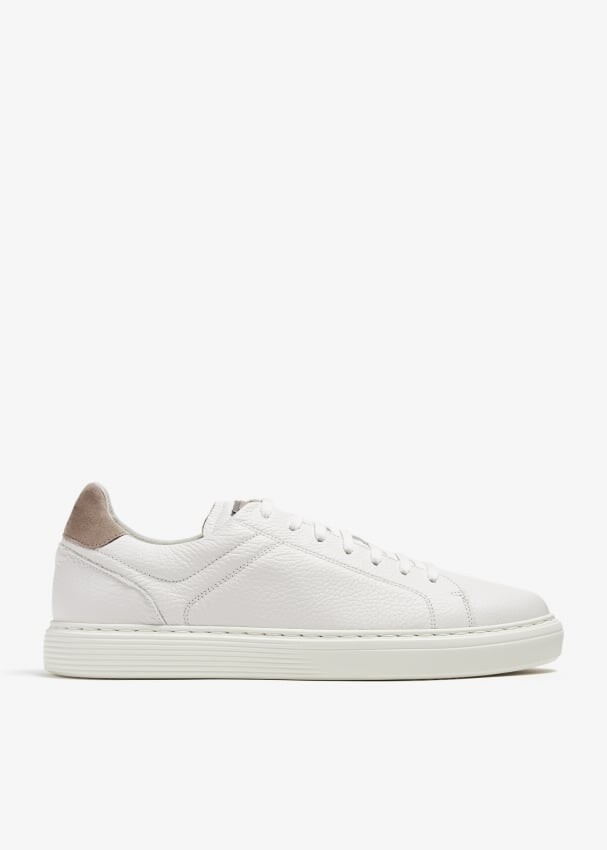 

Кроссовки Brunello Cucinelli Grained Calfskin, белый