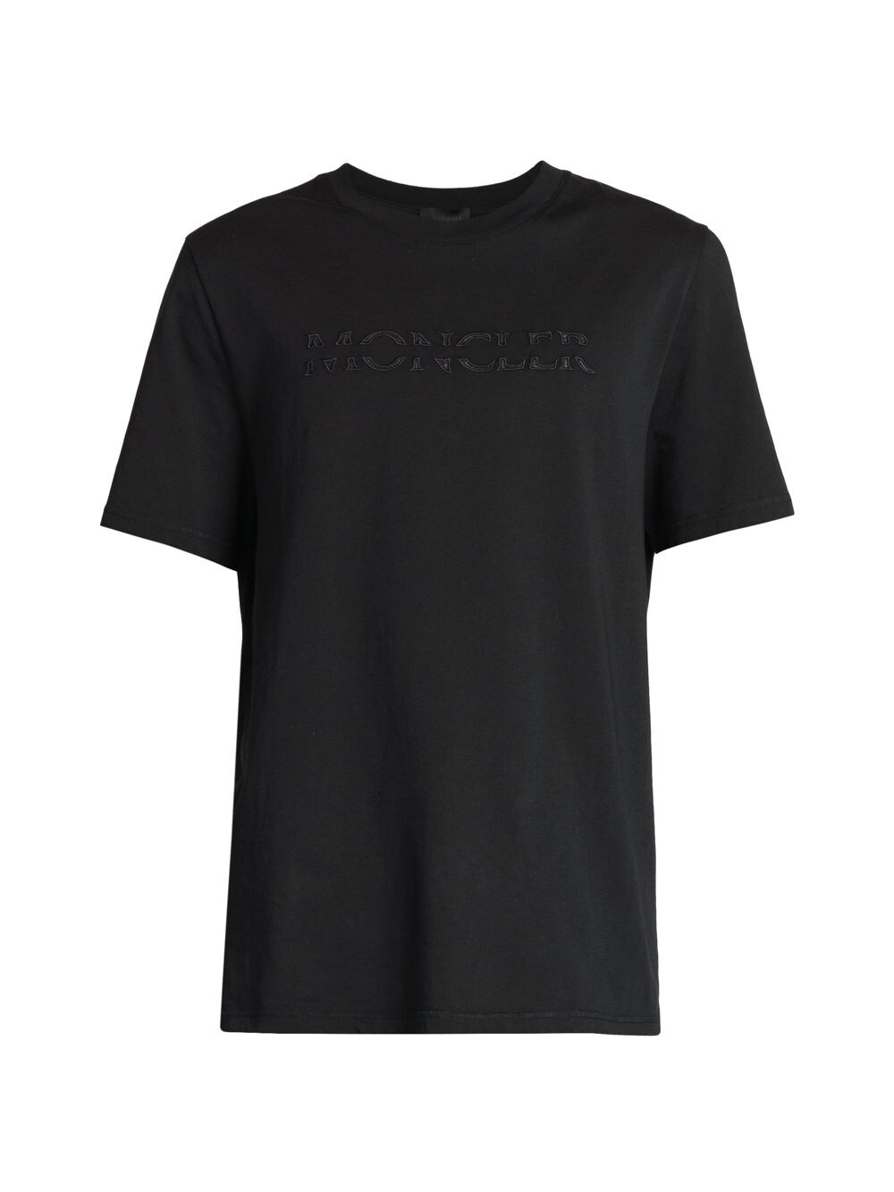 

Хлопковая футболка с логотипом Moncler, черный