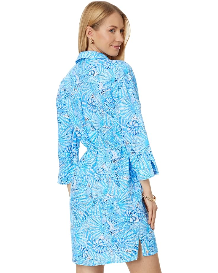 Платье Lilly Pulitzer Pilar Tunic Linen Dress, цвет Amalfi Blue By The Seashore