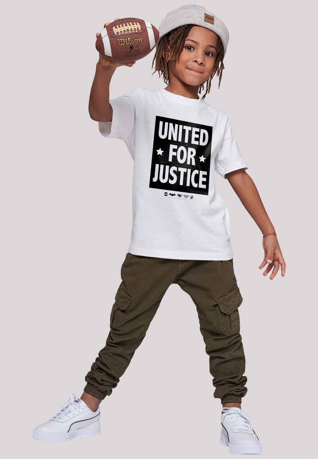 

Футболка с принтом DC COMICS JUSTICE LEAGUE UNITED FOR JUSTICE F4NT4STIC, цвет white
