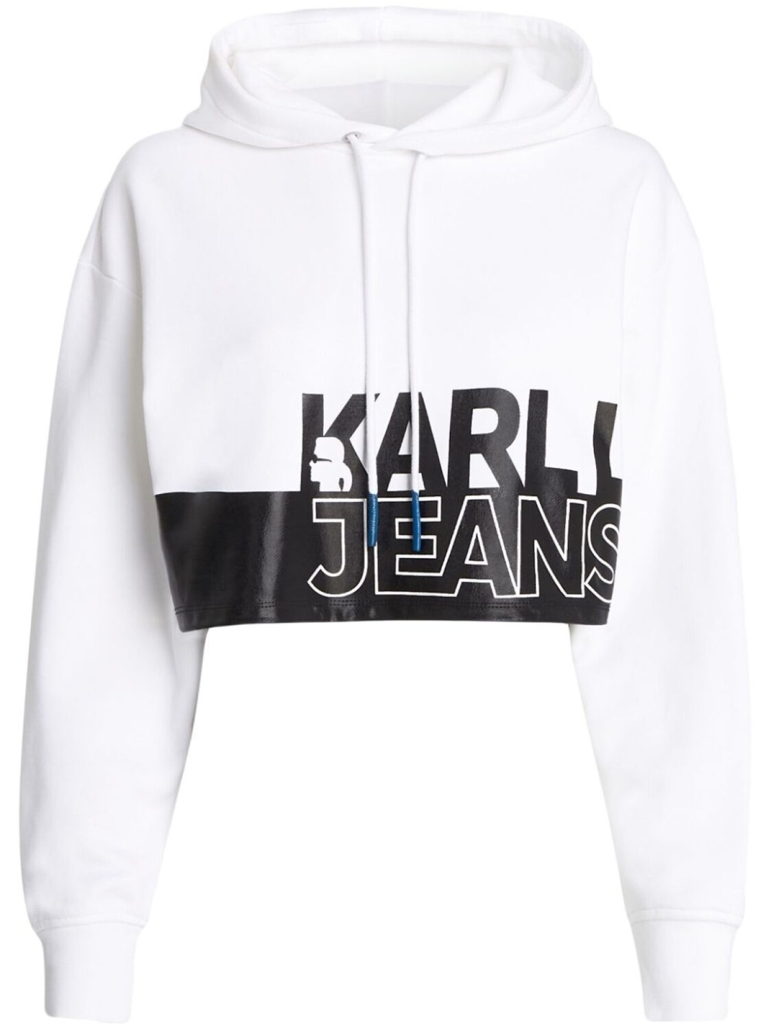 

Karl Lagerfeld Jeans укороченное худи с логотипом, белый