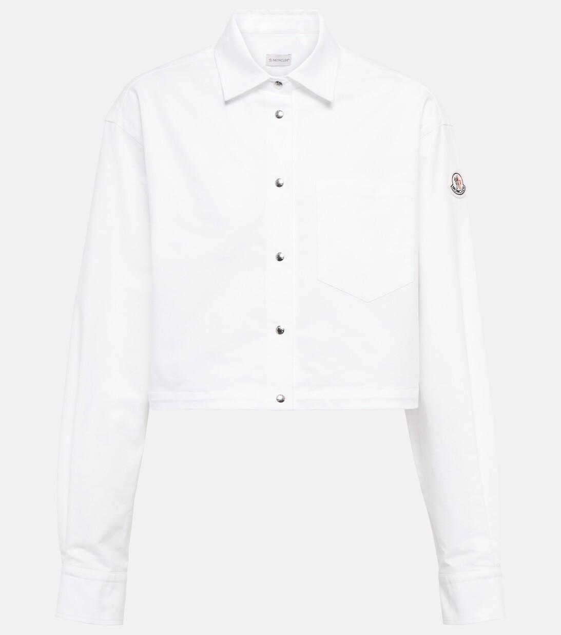 

Укороченная рубашка из хлопка MONCLER, белый