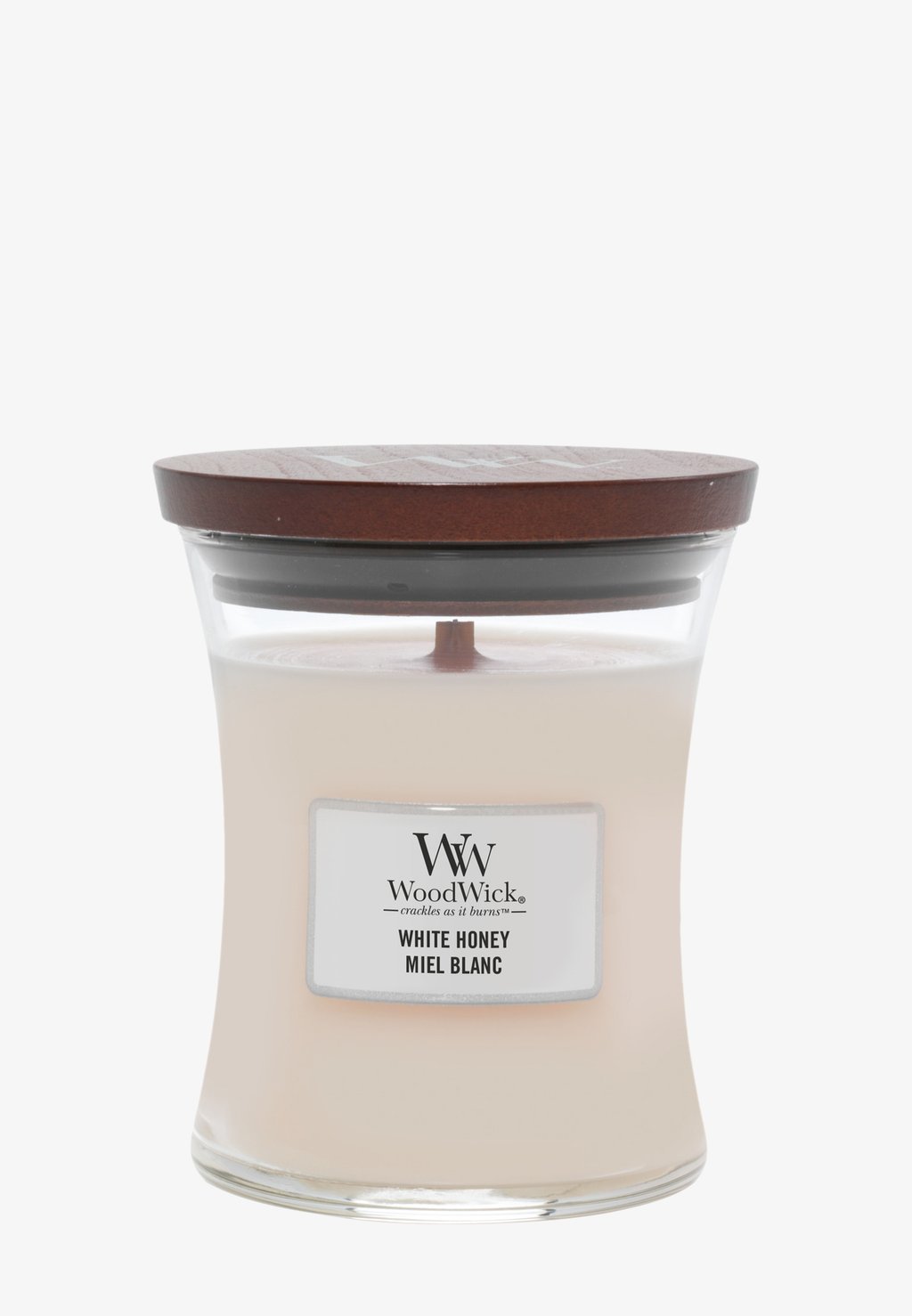 Ароматическая свеча Medium Hourglass Jar White Money Woodwick, бежевый ароматическая свеча ellipse jar lavender spa woodwick фиолетовый