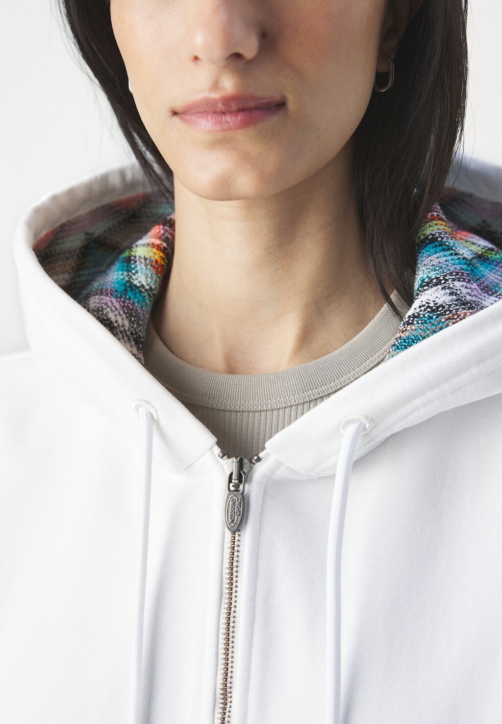 

Толстовка на молнии HOODED OPEN Missoni Sport, белый
