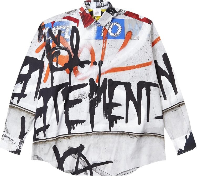 

Рубашка Vetements Graffiti 'Grey', серый