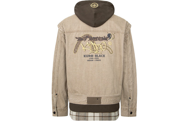 

Куртка Evisu Seagull 3-в-1 джинсовая со вставкой, бежевый