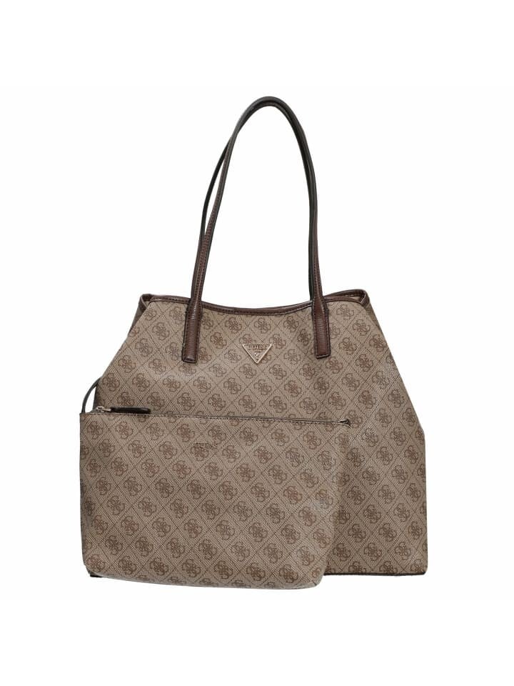 

Сумка-шоппер Guess Eco Victtoria 2in1 L 40 cm, цвет latte logo/brown