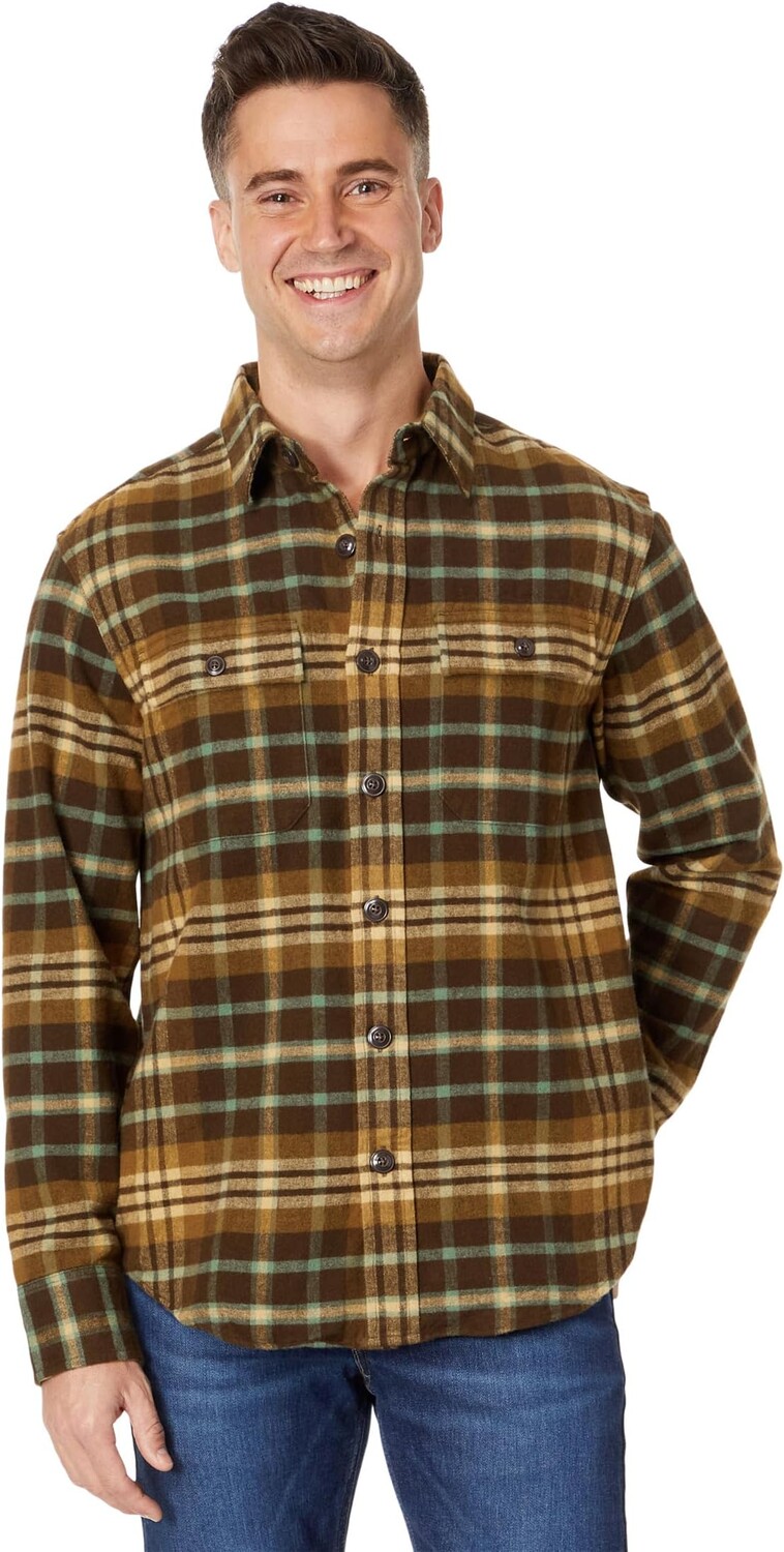 

Рубашка Signature Chamois Plaid L.L.Bean, цвет Darkest Brown