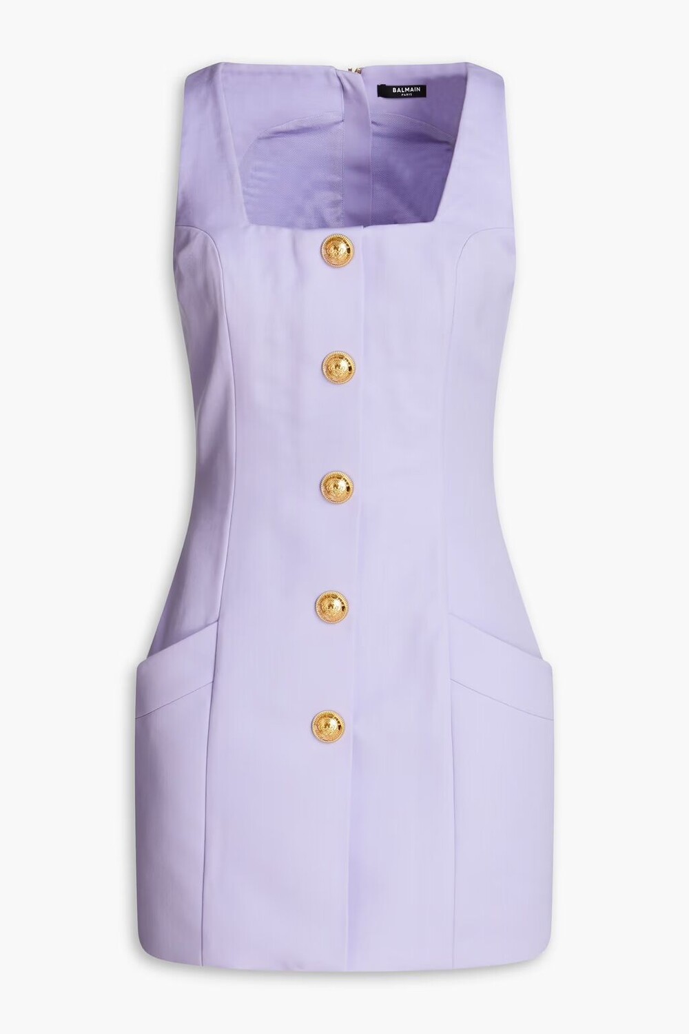 

Тканое мини-платье Balmain, сирень