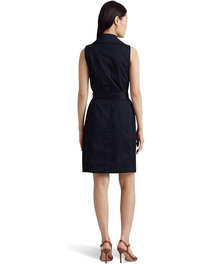 

Платье LAUREN Ralph Lauren Micro-Sanded Twill Sleeveless Dress, цвет Lauren Navy