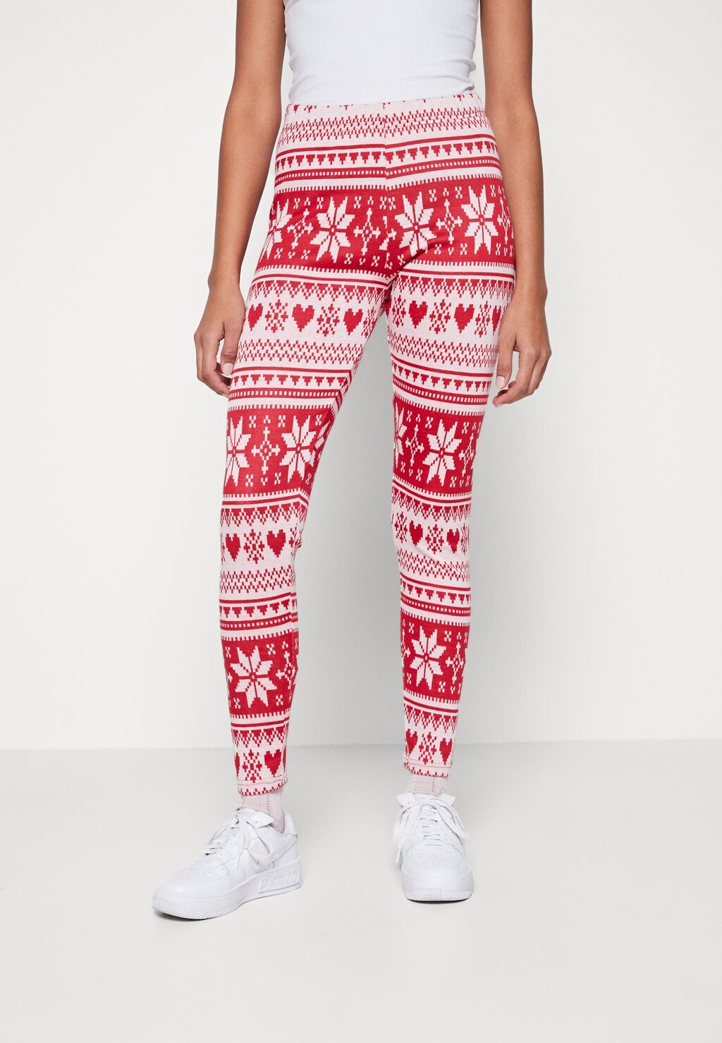 

Брюки JDY Jdysanta X Mas, белый/красный, Красный;серый