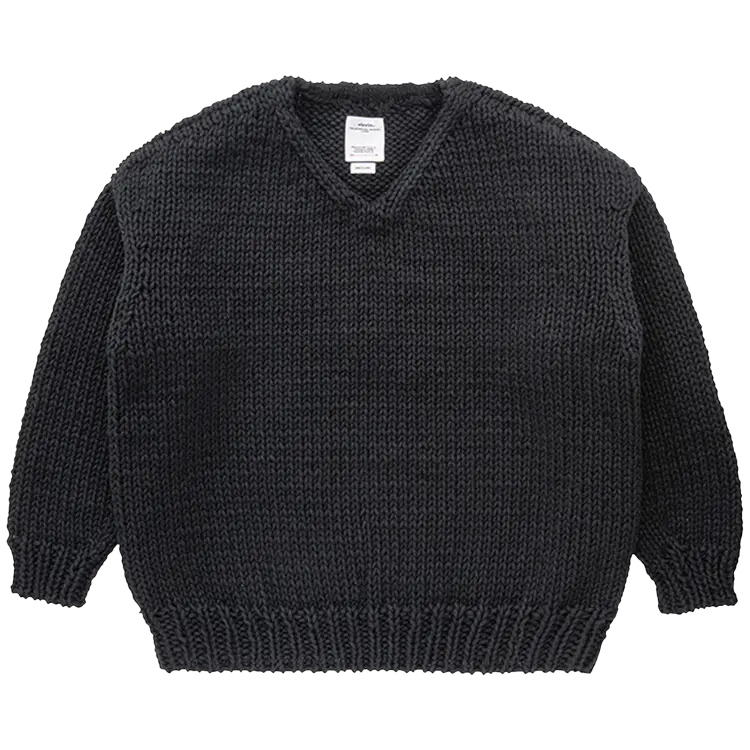 

Лонгслив Visvim Amplus V Neck Knit 'Black', черный