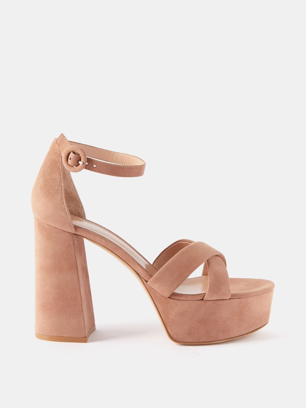 

Замшевые босоножки sheridan 70 на платформе Gianvito Rossi, розовый