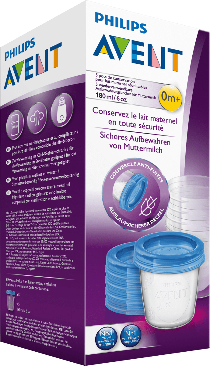 Хранение ВИА для грудного молока 5 шт. Philips