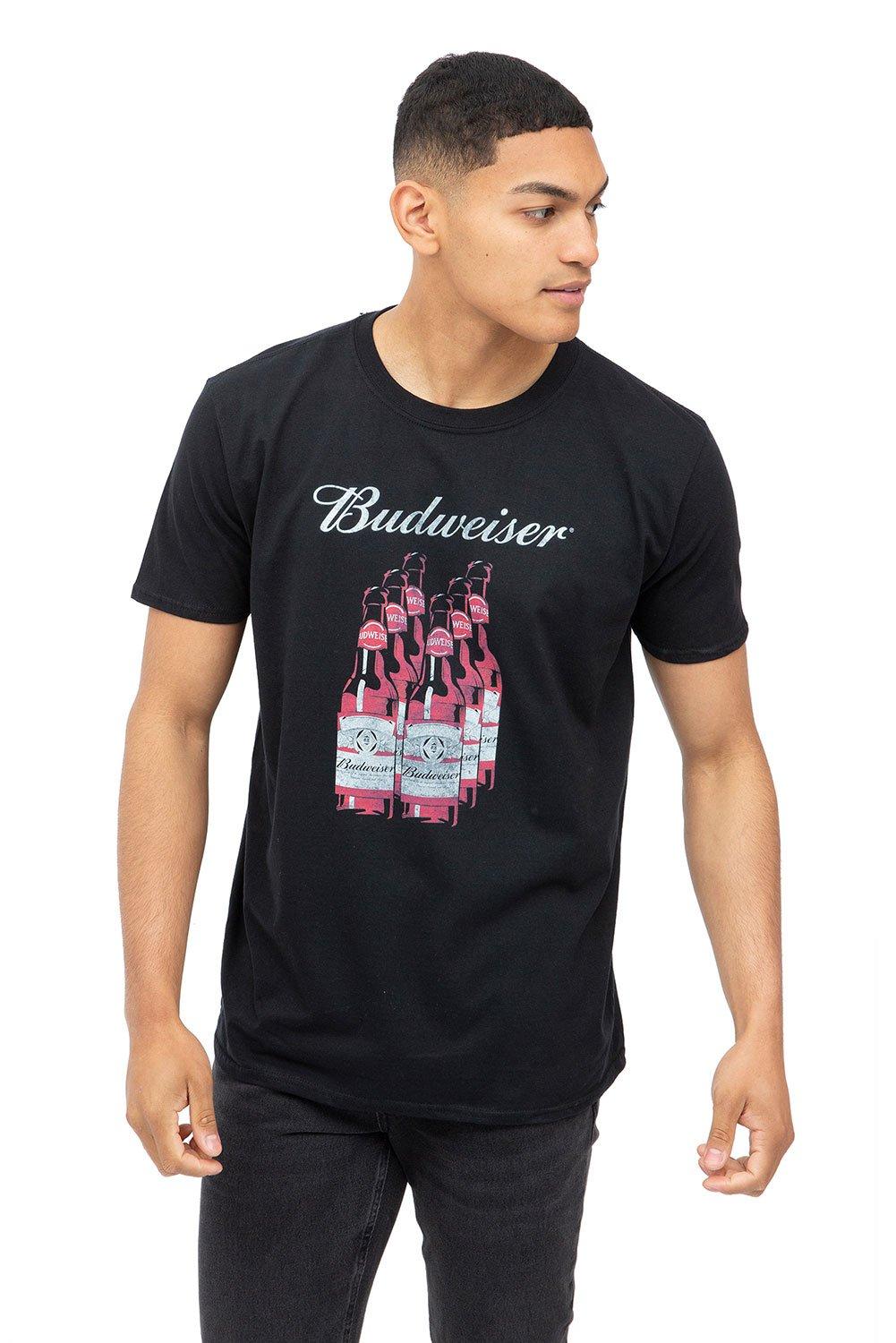 Хлопковая футболка Budweiser Bottles, черный
