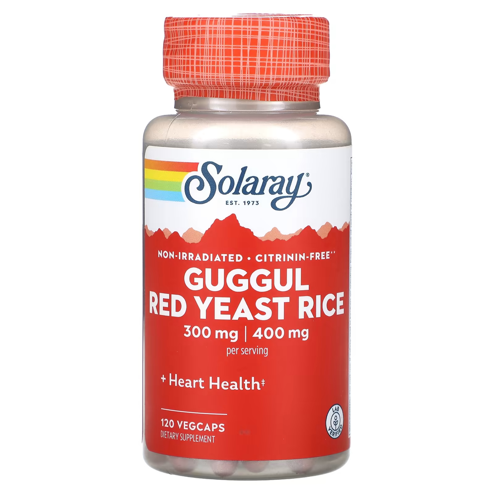 Solaray Гуггул и красный дрожжевой рис 120 растительных капсул