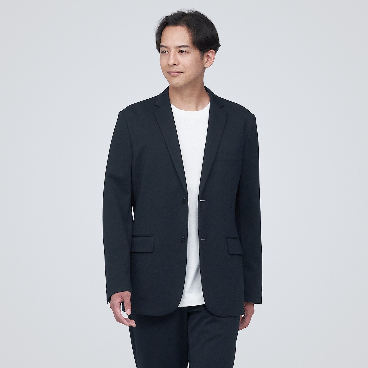 

Куртка из эластичного джерси MUJI, темно-синий