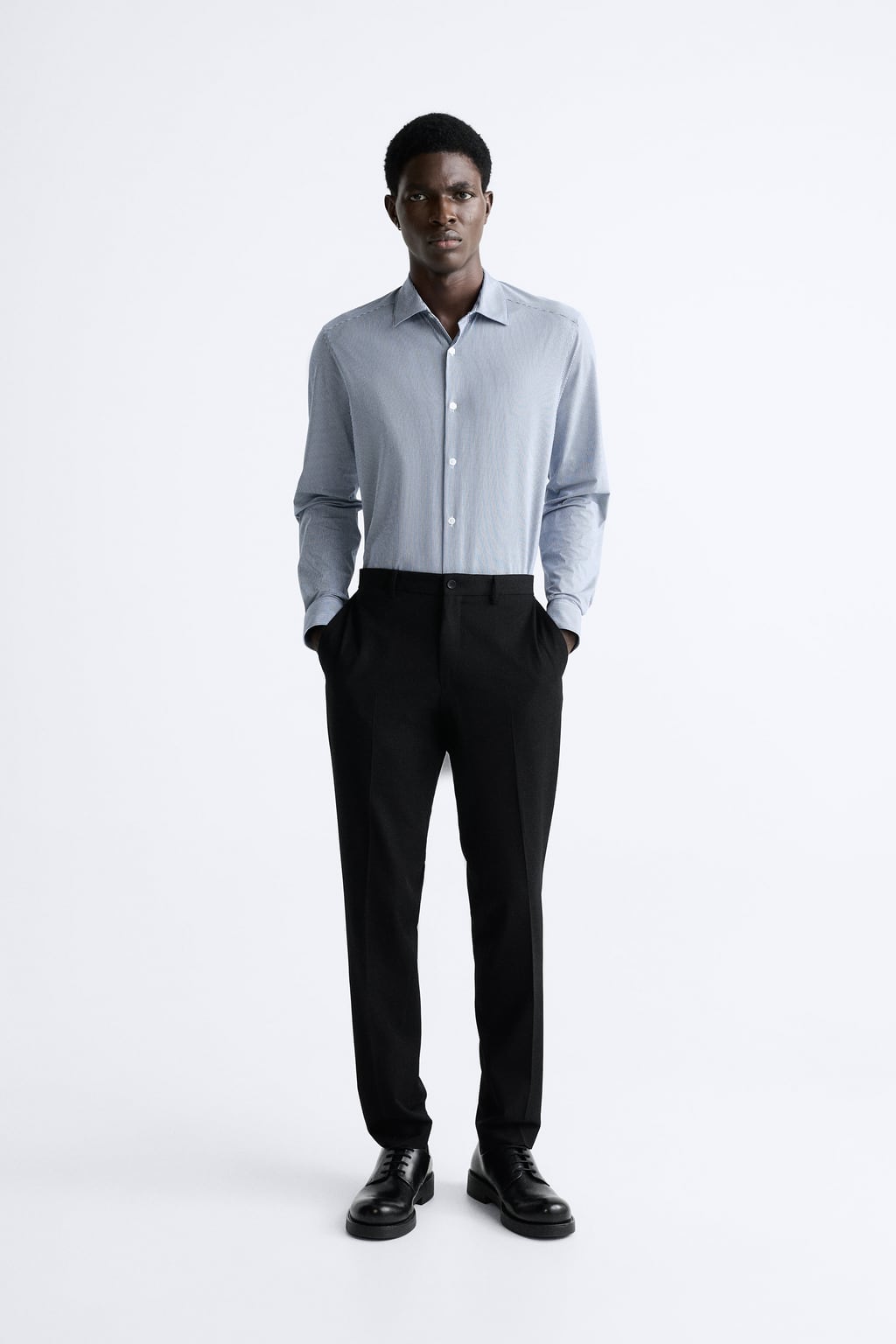 

Полосатая эластичная рубашка ZARA