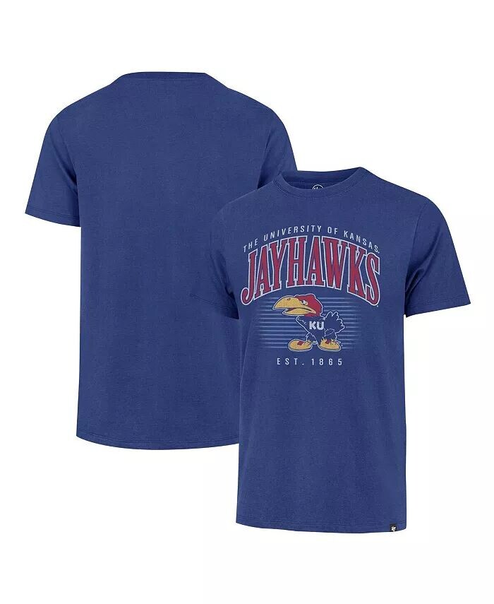 

Мужская футболка Royal Kansas Jayhawks с двойным заголовком Franklin '47 Brand, синий