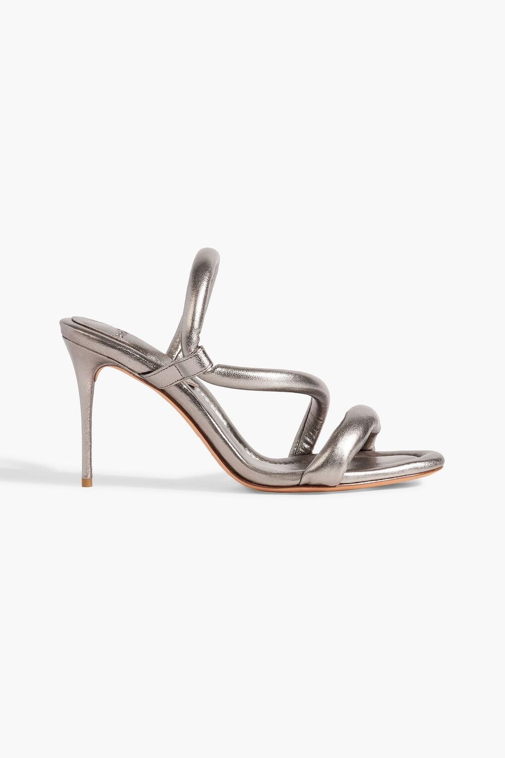 

Мюли Aysha 85 из кожи с металлизированной подкладкой ALEXANDRE BIRMAN, серебряный