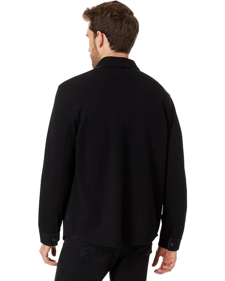 

Куртка Vince Shirt Jacket, цвет Black/Medium Heather Grey