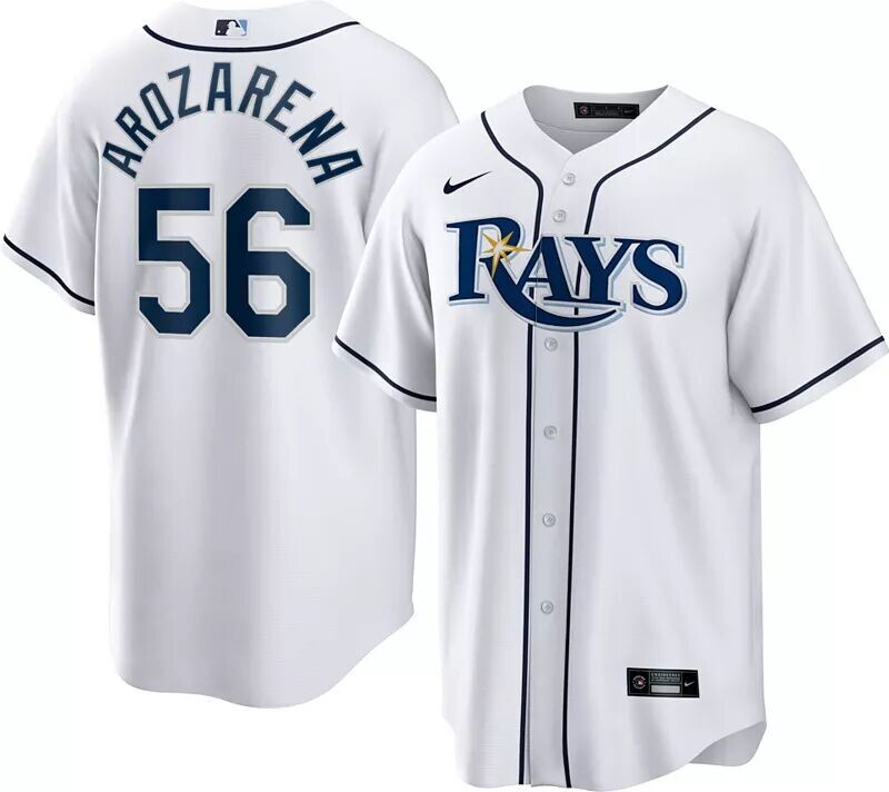 

Мужская белая майка Nike Tampa Bay Rays Randy Arozarena #56
